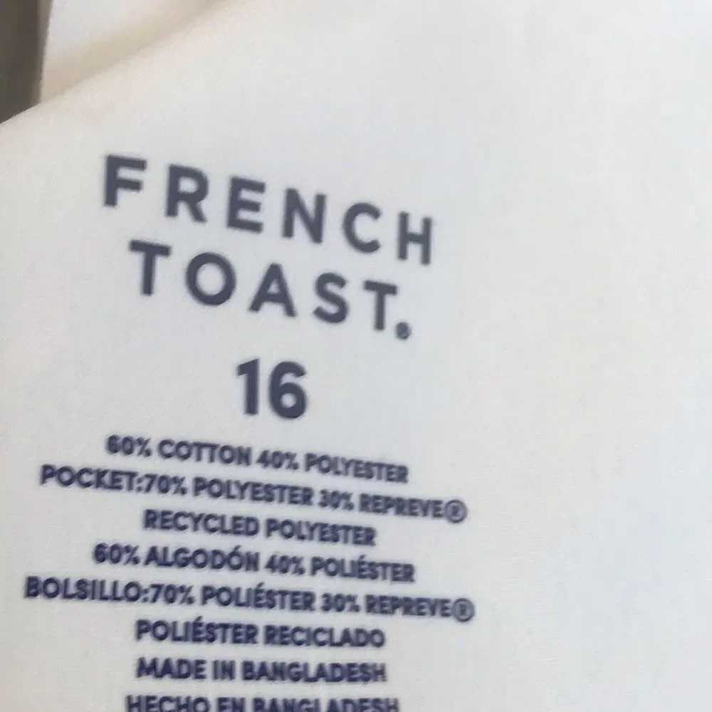 French Toast Khaki Shorts Uniform Boys Size 16